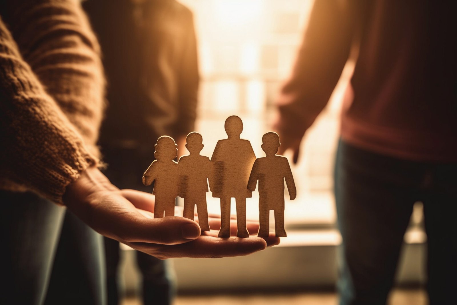 world-population-day-hand-holding-small-wooden-figurine-three-people